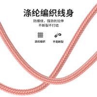安福瑞iFory 小天才电话手表Y01A/Y03/Y05/Z/Q系列编织型充电线 赤茶橙0.9米
