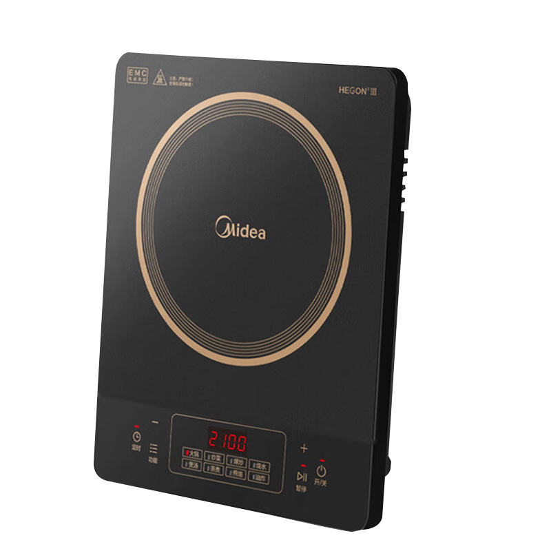 美的电磁炉2100W大功率家用猛火爆炒防水耐用C21-RT21E01