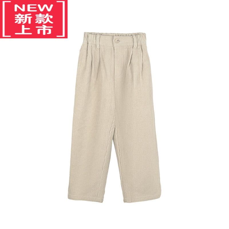 可莉允女童灯芯绒裤2022冬季新款儿童加厚保暖休闲裤宝宝加绒裤子保暖裤图片