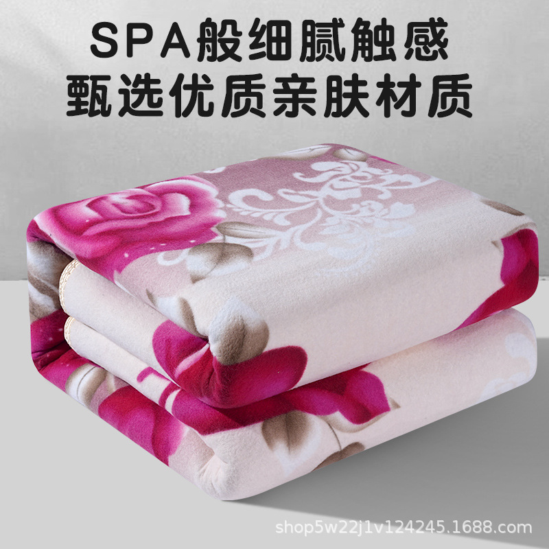 CCKO智能温控安全电热毯冬季保暖亲肤速热睡眠毯防过敏抗菌设计*2条高清大图