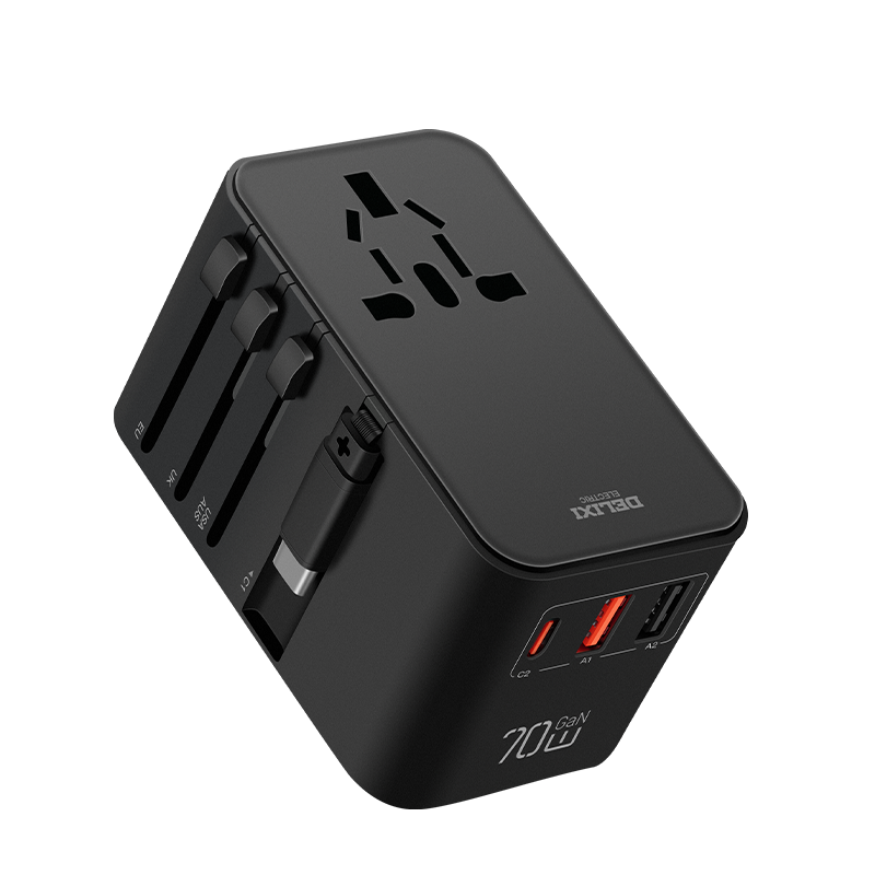 德力西(DELIXI)全球通插座[70w快充]2A2C 60cm伸缩线CD98-SPQ(HE)70W!