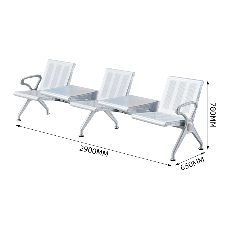 中豫鑫泽 ZYXZ5021043 连排椅机场椅公共座椅长椅等候椅 加厚款三人位加2茶几高清大图