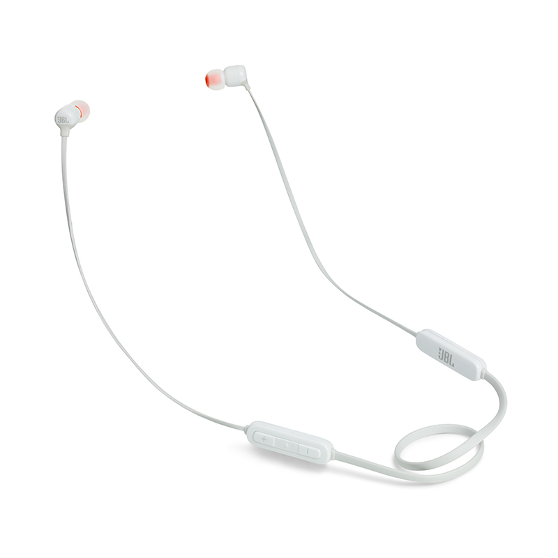 JBL T110BT 入耳式无线蓝牙耳机 运动跑步耳塞 白色 [保税仓发货]