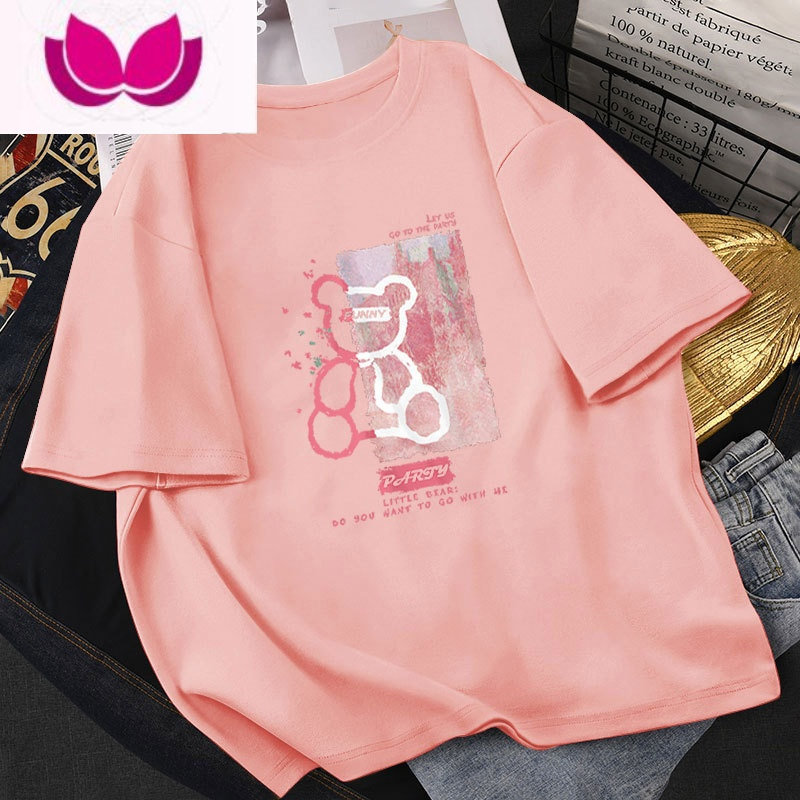 七斓纯色短袖T恤女夏季新款韩版宽松大码胖mm显瘦半袖ins潮港风上衣服
