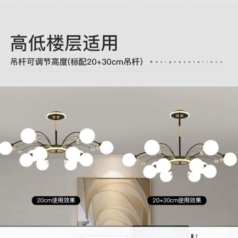 欧普照明(OPPLE)智能客厅灯北欧LED吸顶灯简约全屋灯具套餐后现代风格分子灯具 B10