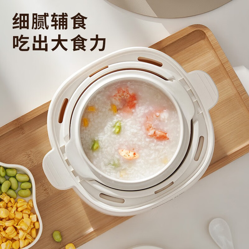 九阳(Joyoung)电炖锅宝宝煮粥锅婴儿辅食锅bb煲汤燕窝电炖盅隔水炖家用陶瓷DG10G-GD102