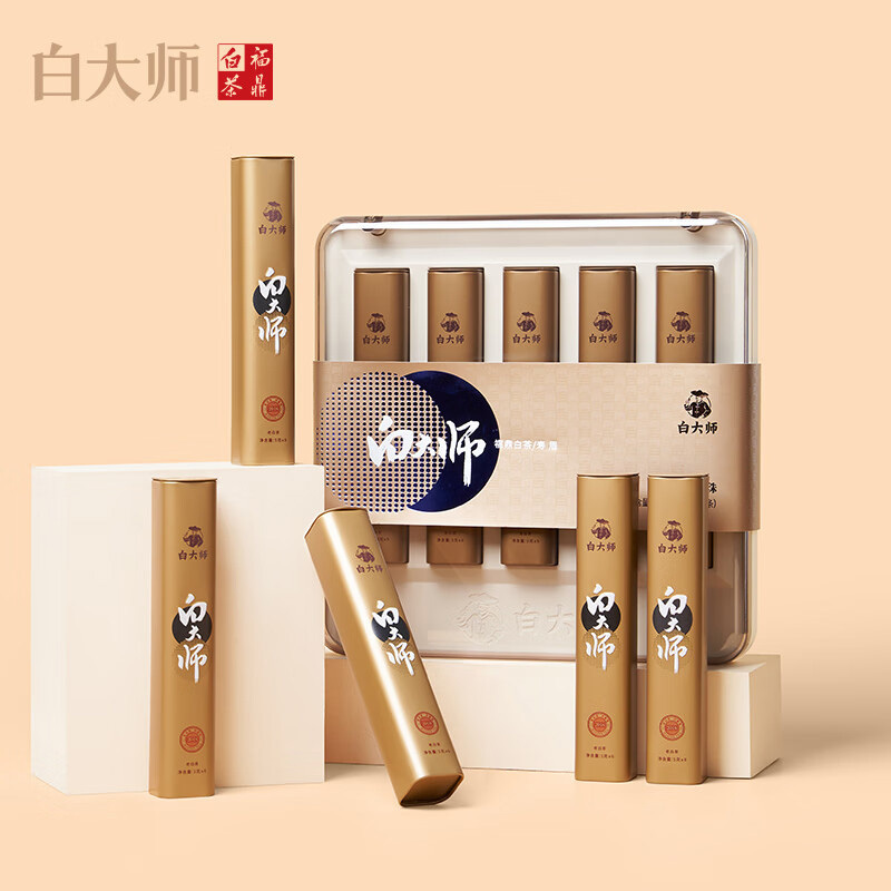 白大师福鼎白茶240g盒悦礼盒2018年寿眉龙珠紧压茶高清大图