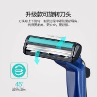 乾越(qianyue)手动剃须刀锋速老式刮胡刀男士1刀架6刀头双层刀片套装