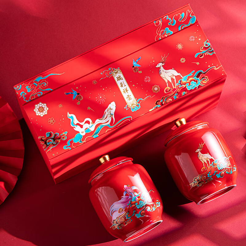 杭颂(HANGSONG)红茶瑞彩祥云武夷山金骏眉蜜香特级260g茶叶组合