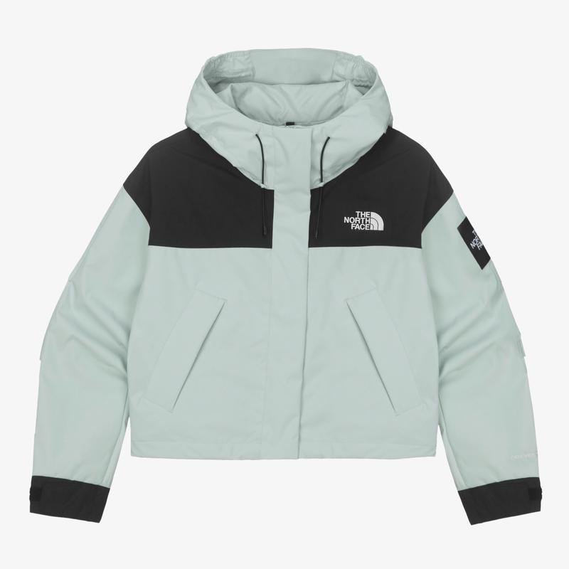 THE NORTH FACE女士运动夹克 轻质防风上衣VAIDEN户外休闲简约百搭连帽外套 MINT 085S