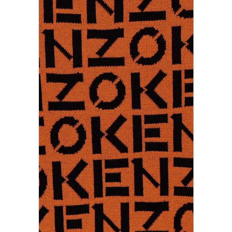 高田贤三(Kenzo)棕色经典logo提花针织套头衫女运动卫衣圆领长袖
