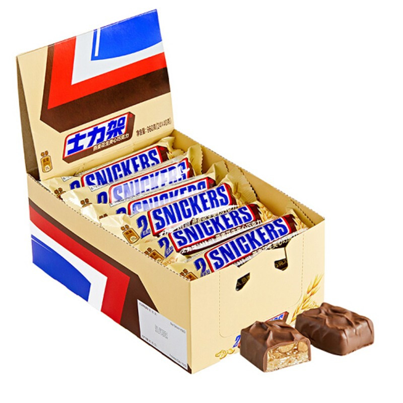 玛氏士力架燕麦夹心花生士力架40gx24条整盒棒婚庆结婚喜糖果休闲零食