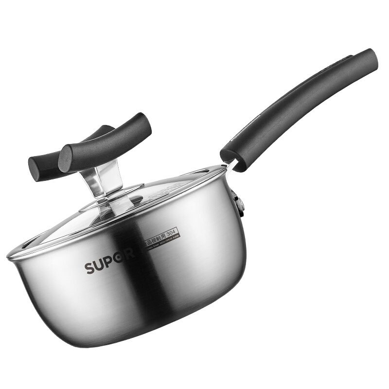 苏泊尔(SUPOR)X晶盾加厚304不锈钢汤蒸多用锅16cm婴儿辅食锅燃气通用CT16JA1高清大图