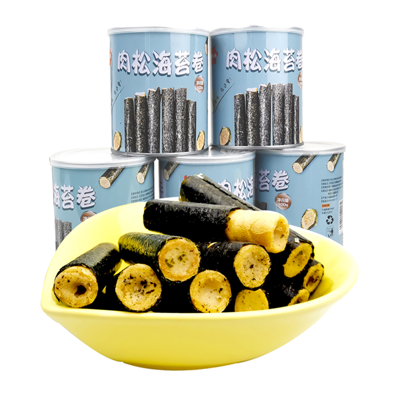鼎品旺 海苔卷100g 肉松味 1罐装海苔卷