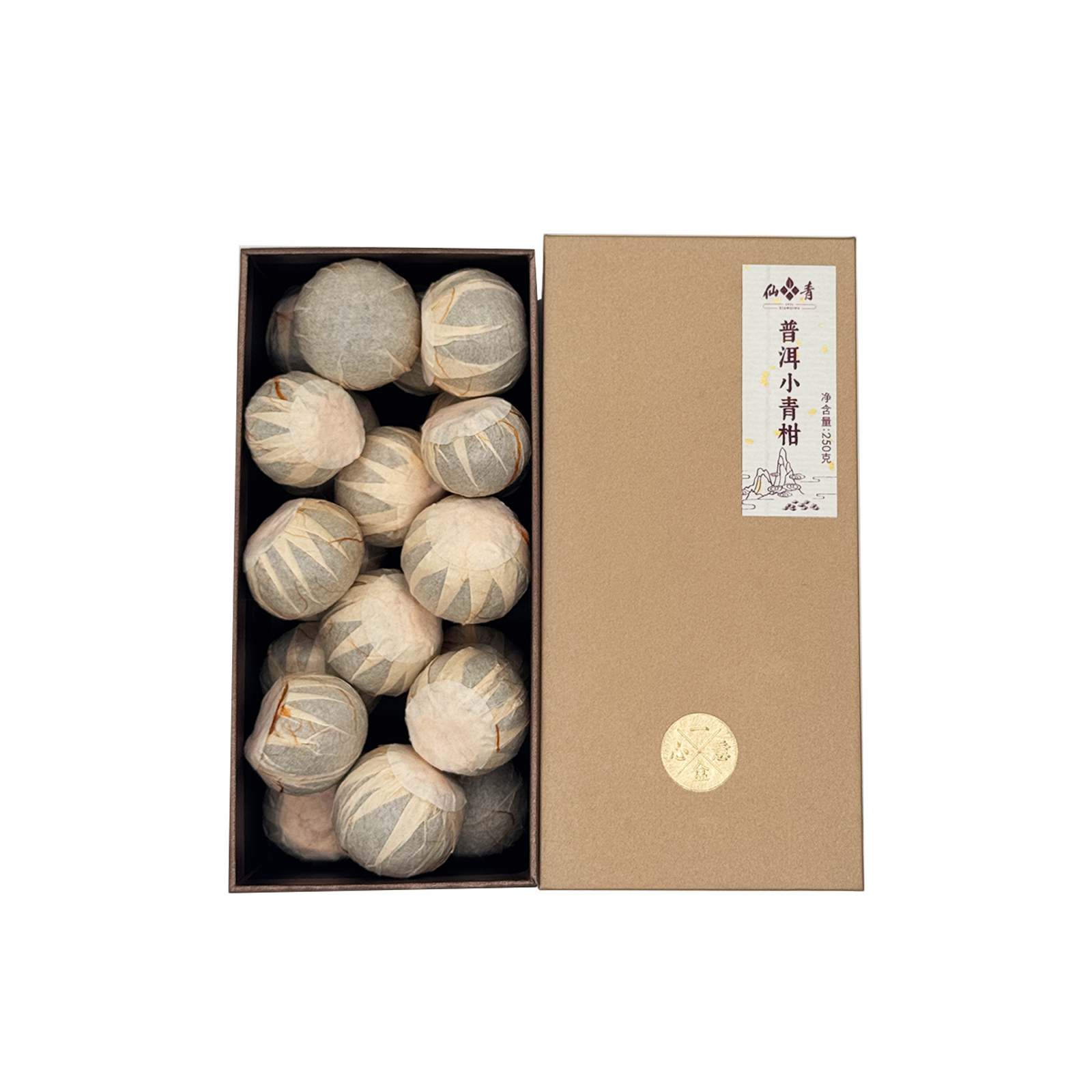 仙青普洱小青柑250g盒