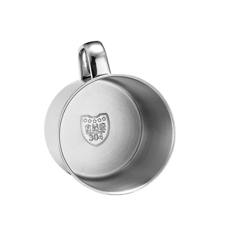 顺心优 304不锈钢水杯 口杯 手柄办公室茶杯 7cm200ml不带盖/个高清大图