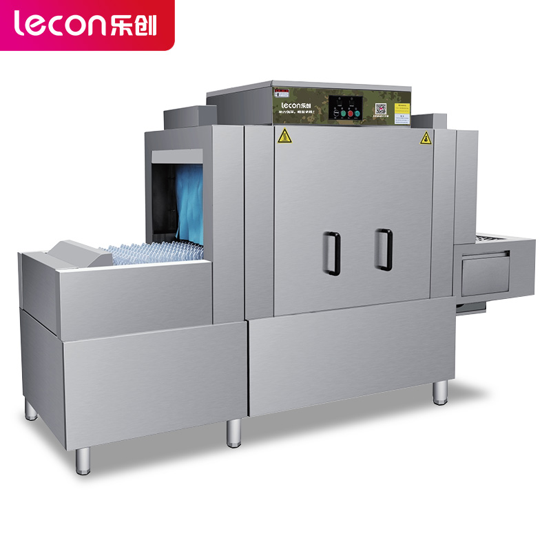 乐创(lecon)商用洗碗机长龙式 全自动化食堂饭店小长龙洗碗机 单缸单