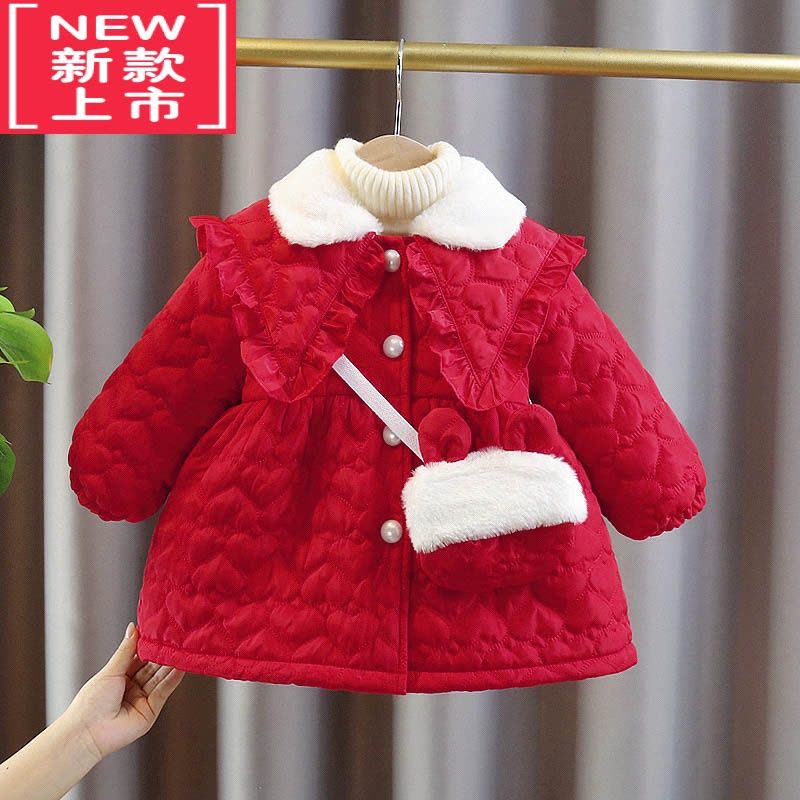 可莉允女童棉服冬装2022新款洋气周岁女宝宝礼服冬季外套婴儿童棉衣棉袄图片