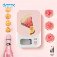 DRETEC 厨房秤 KS-705 日本电子秤2千克称食物称烘焙秤迷你 粉色（个）LN