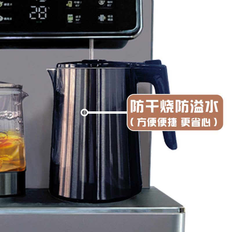 好太太茶吧机 Q2压缩机制冷养生茶吧机 天际灰 双彩屏触控茶吧机 办公室立式饮水机图片