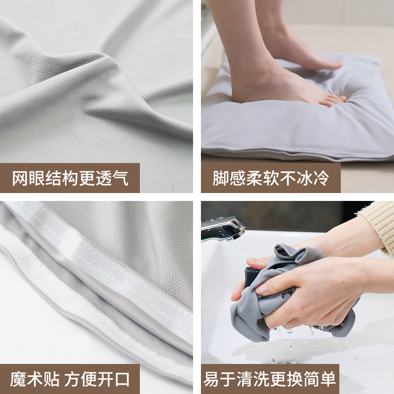 硅藻泥土浴室吸水脚垫卫生间卫浴防滑软速干地毯厕所口卧室地垫 三维工匠防滑垫高清大图