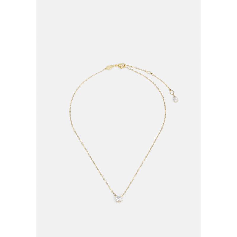 Swarovski时尚饰品女 新款精致优雅风STILLA 方形切割吊坠项链送女友老婆 white/gold-coloured