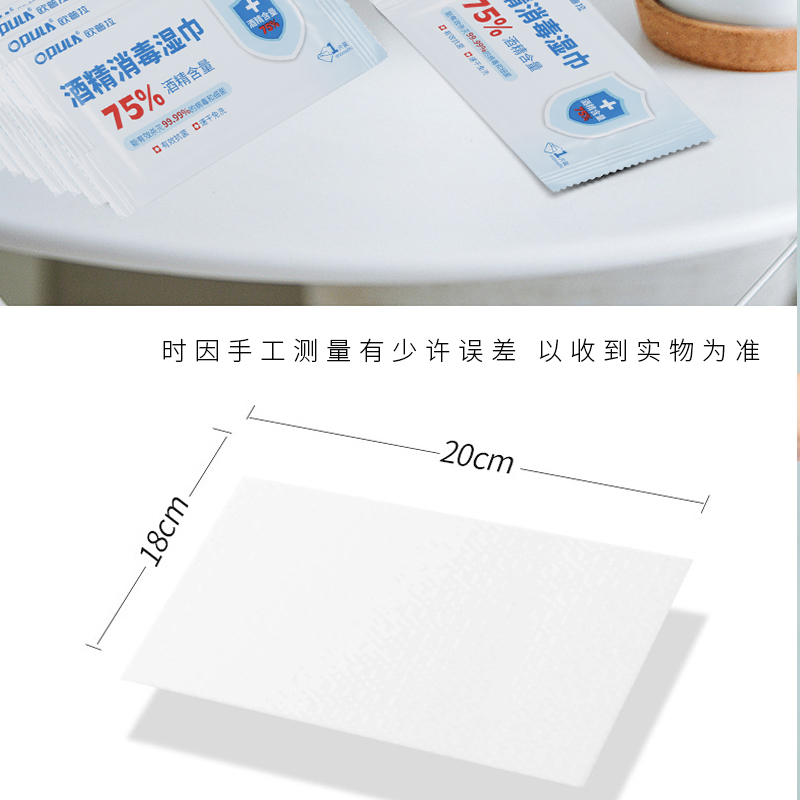欧普拉(OPULA)消毒护理(消)酒精棉片200片一次性便携式家用手机餐具首饰消毒杀菌棉片单独包装户外旅行清洁湿高清大图