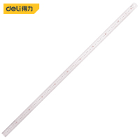 得力（deli）不锈钢直尺刻度尺公制刻度绘图钢尺100cmDL8100