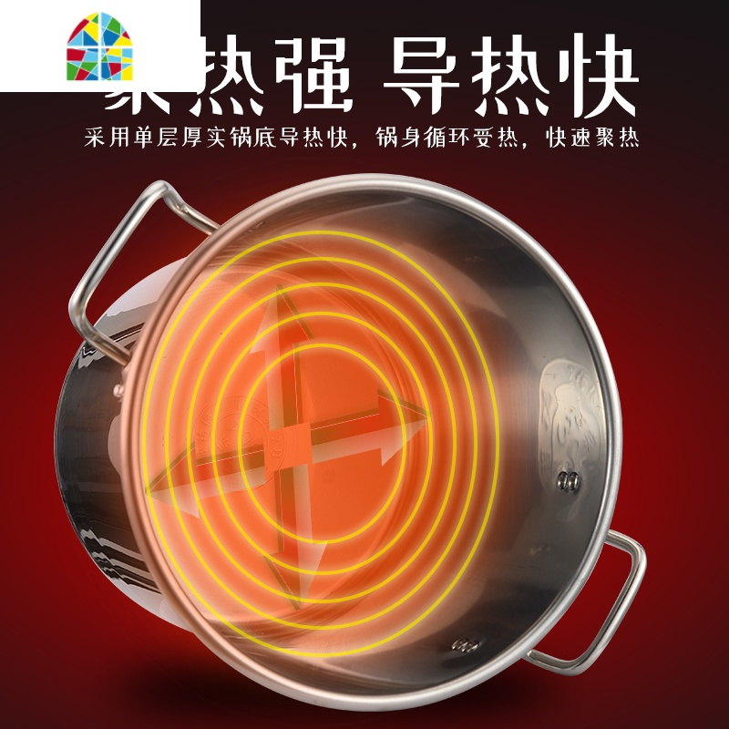 304不锈钢桶汤锅家用储水桶商用带盖汤桶卤水桶圆桶燃气大锅 FENGHOU 直径35高度24cm20L
