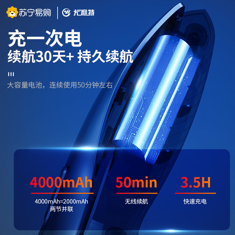 [长管地刷款 无线充电-90000大吸力 滤芯*3+收纳包]车载吸尘器车用无线充电大吸力强力汽车内手持式家用两用小型高清大图