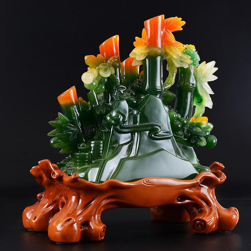 美帮汇财富节节高摆件工艺品家居办公室客厅玄关装饰品乔迁开业礼品高清大图