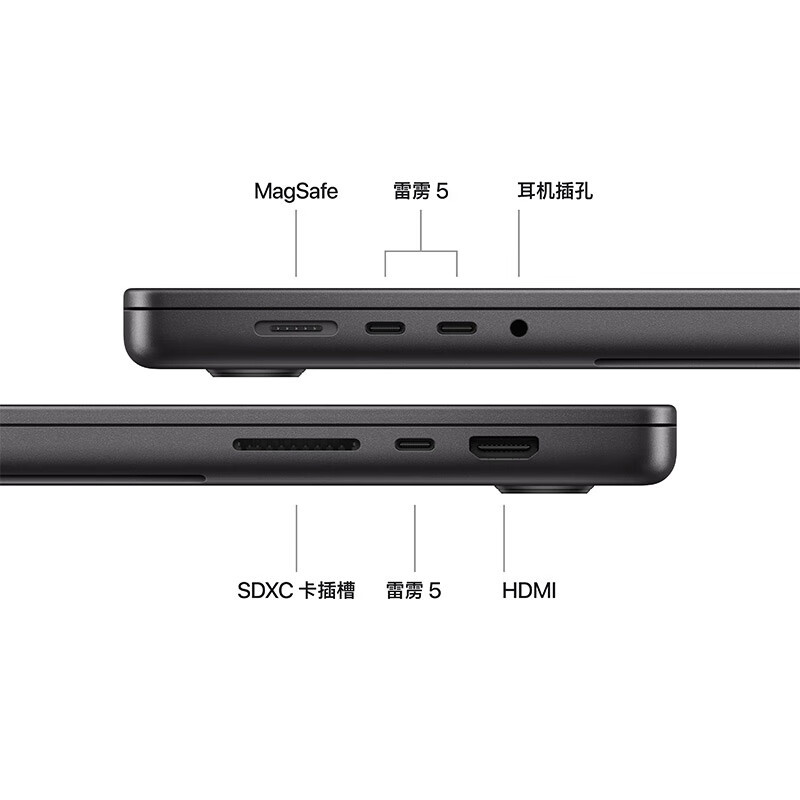 苹果AI笔记本/2024MacBookPro16英寸M4Pro(14+20核) 24G 512G深空黑色笔记电脑。高清大图