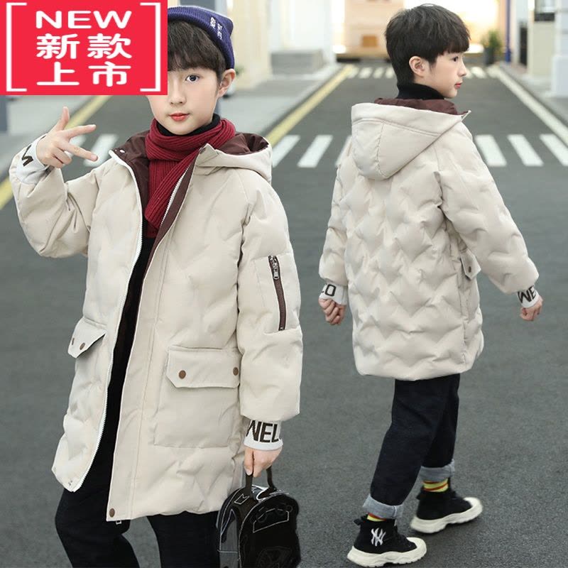 可莉允男童棉衣2022年新款冬季加厚棉袄中大儿童冬装潮童中长款棉服保暖图片
