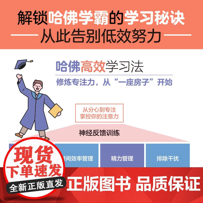 哈佛高效学习法 正念学习方法专注力成长型思维注意力学习效率考试学习高手哈佛大学多年研究和实践积累的*学习方法高清大图