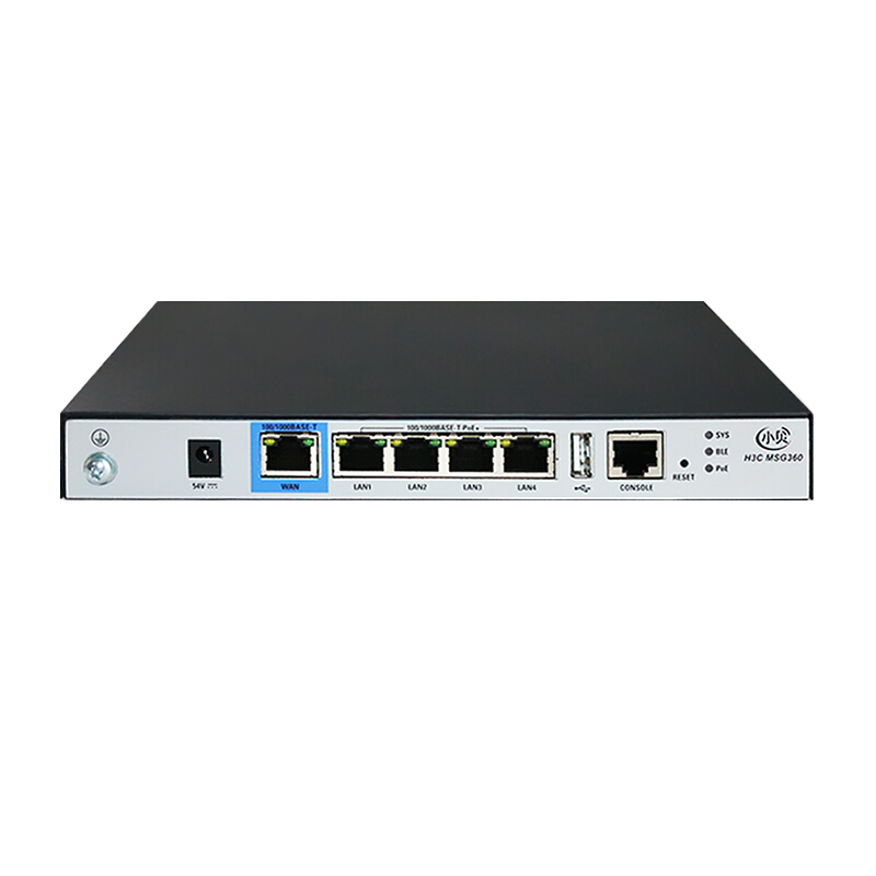 华三(H3C) MSG360-4-PWR 企业级多业务网关 提供绿洲无线精灵APP管理