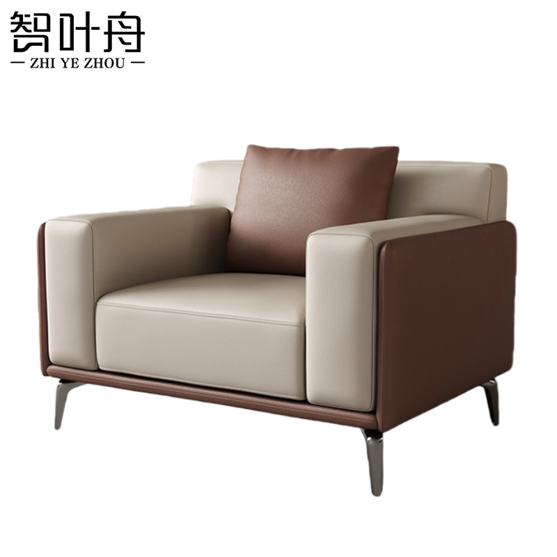 智叶舟办公沙发单人位105*88*73cm张高清大图