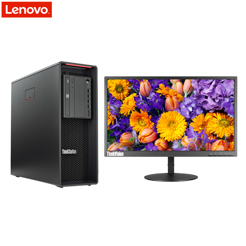 联想(ThinkStation) P520图形工作站(W-2123 16G*2 2T+256G 8G显卡 +2个显示器TE-2410 23.8英寸)