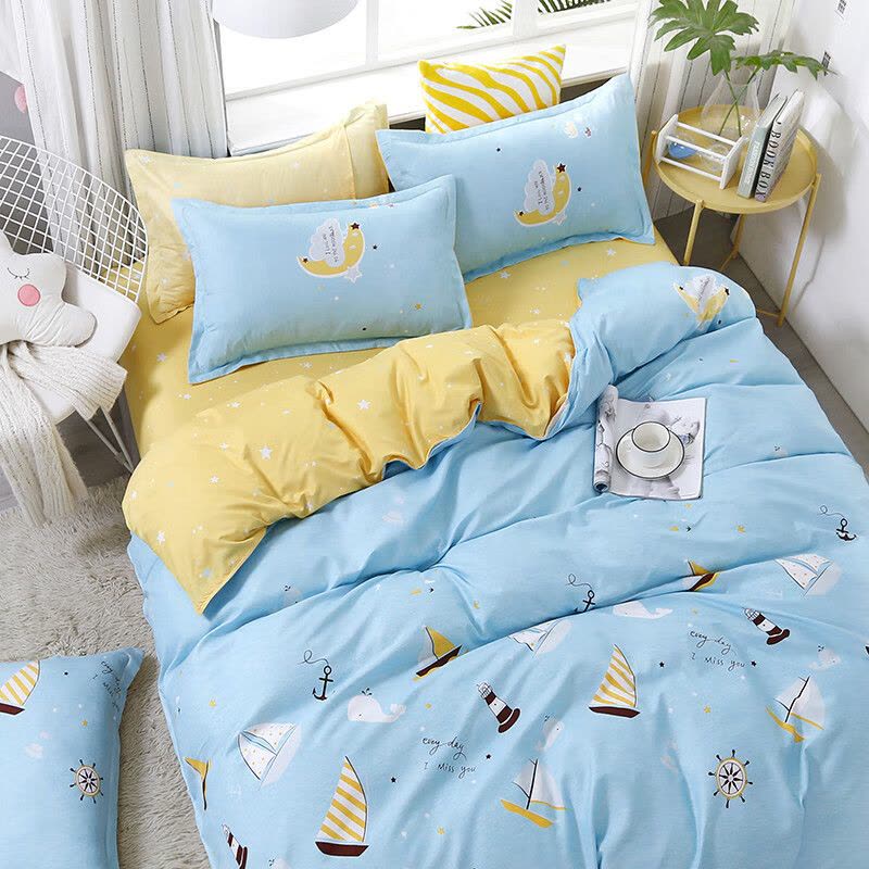 约克罗兰(YEKEROLAN)舒柔棉四件套YTJ4108 海洋世界 1.5m/1.8m床 (被套200*230cm)图片