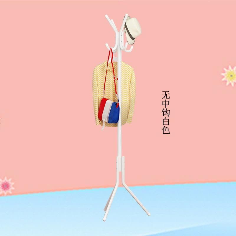 家用房间卧室衣帽架落地钢管衣冒架多功能挂衣服包包帽的架子竖立 经典款/黑色[12钩]图片