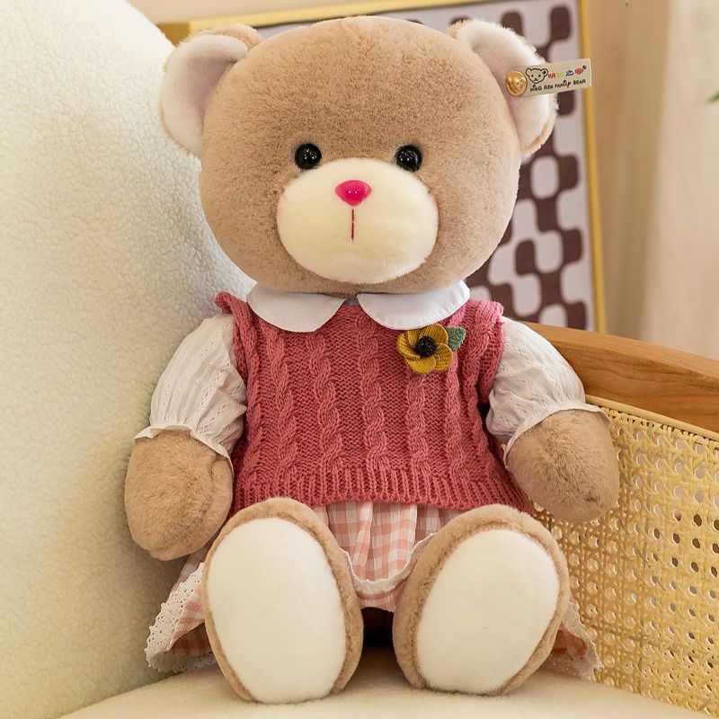 超萌情侣熊毛绒玩具抱抱熊一对泰迪小熊公仔玩偶床上抱枕女生