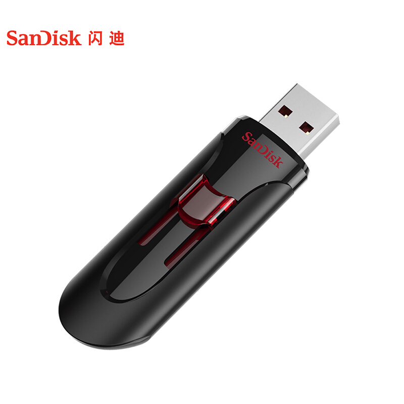 闪迪(SanDisk) 酷悠CZ600 U盘 128GB USB3.0 黑色 入门优选 内含安全加密软件