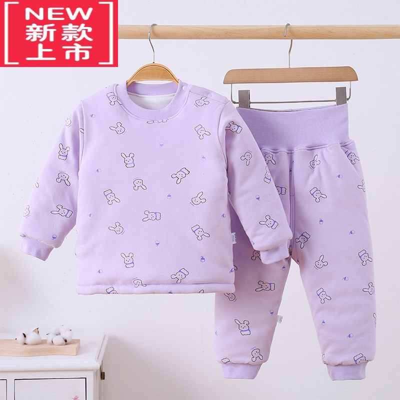 可莉允婴儿衣服连体衣秋冬新生儿外出夹棉保暖哈衣套装冬装加厚棉服宝宝