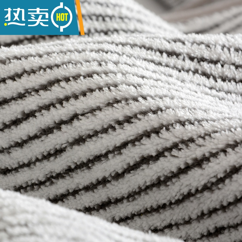 敬平干发帽女吸水速干浴帽包头巾可爱韩国加厚擦头发沐浴帽 干发帽两条装竖条+满天星高清大图