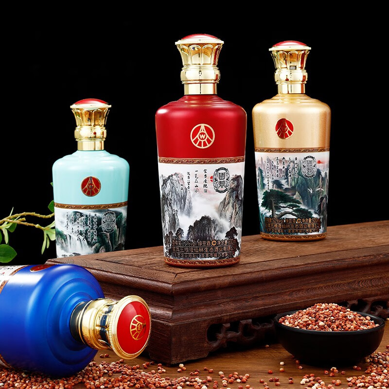 五粮液 四大名山52度配制酒500ml*4瓶礼盒装
