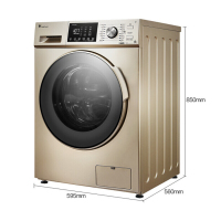 小天鹅（LittleSwan）TD100V81WDG 10公斤WIFI变频滚筒洗衣机全自动带烘干 家用金色 静音节能