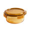乐扣乐扣晶彩琉光琥珀色圆形玻璃保鲜盒二件套