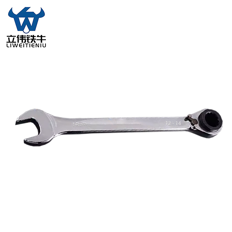 立伟铁牛三用双向棘轮开口扳手12-14-14mm/把高清大图