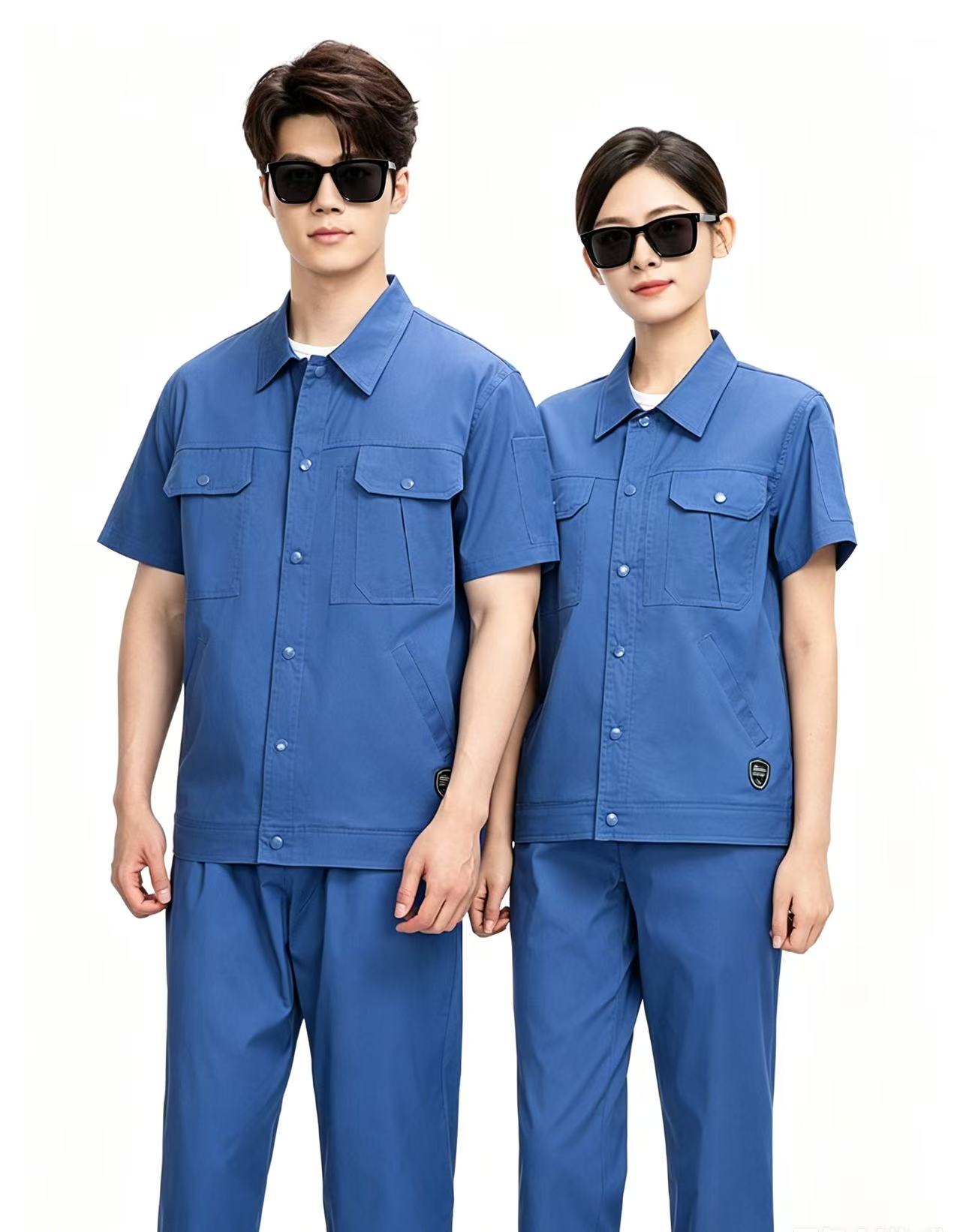 路安保夏季短袖工作服SYX561耐磨透气短袖套