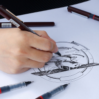 红环(rOtring)针管笔 绘图笔直液式 0.4mm黑墨水手绘勾线描边漫画笔Tikky系列