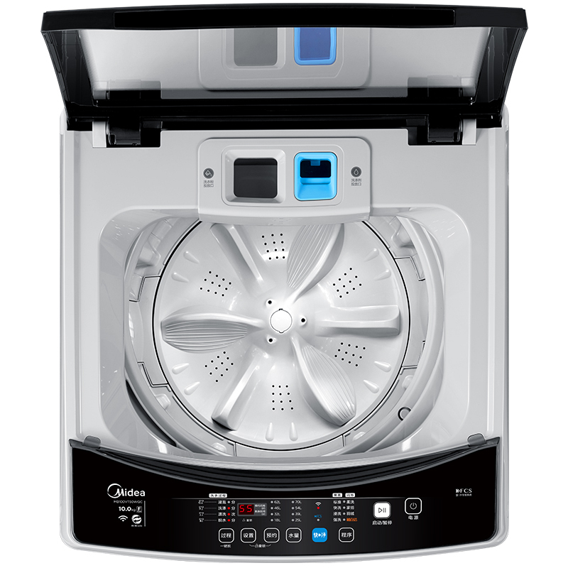 美的(Midea)10KG公斤波轮洗衣机 全自动家用智能大容量双水流防缠绕 免清洗不锈钢内桶MB100VT50WQC